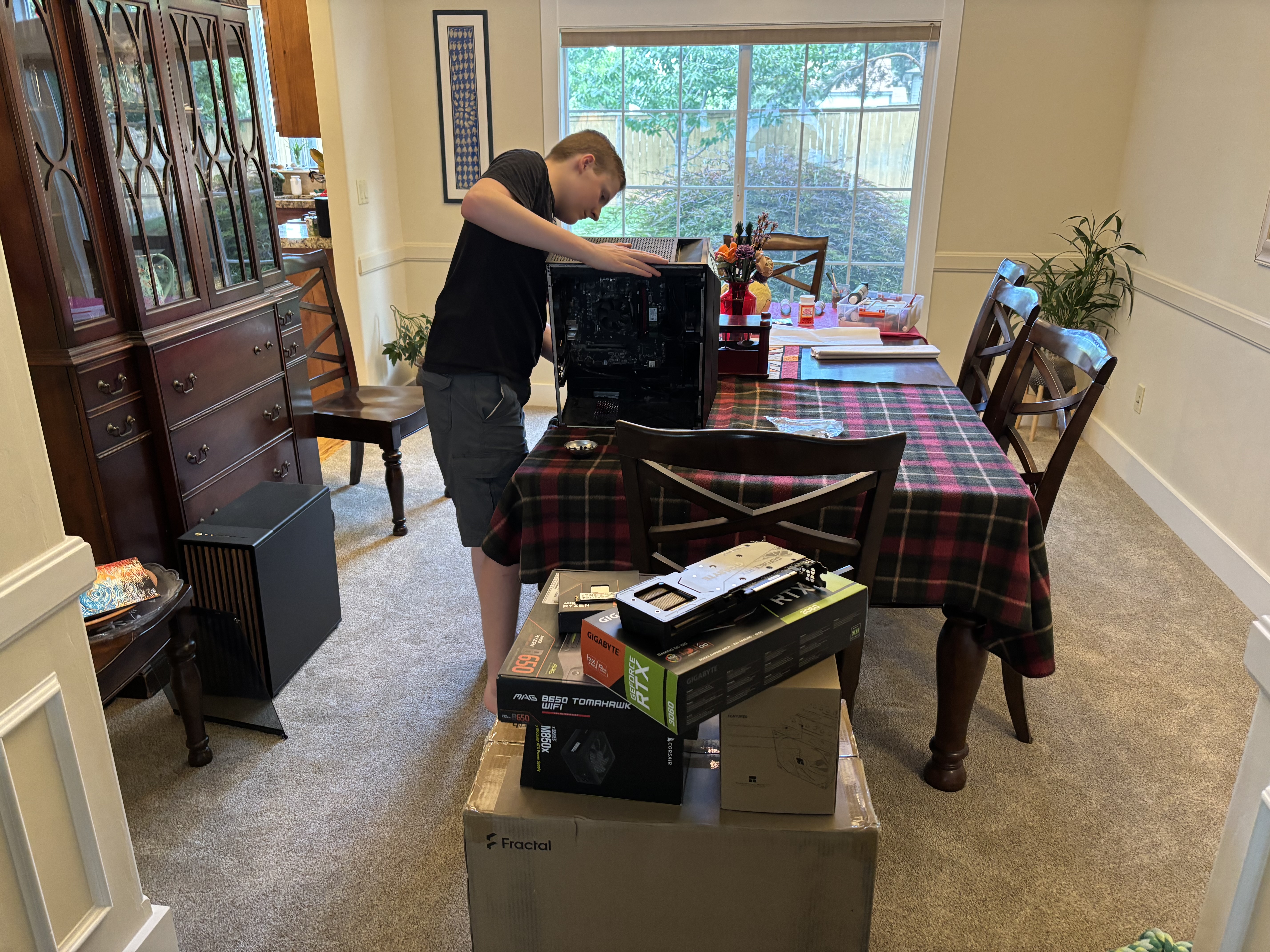 Me rebuilding a computer